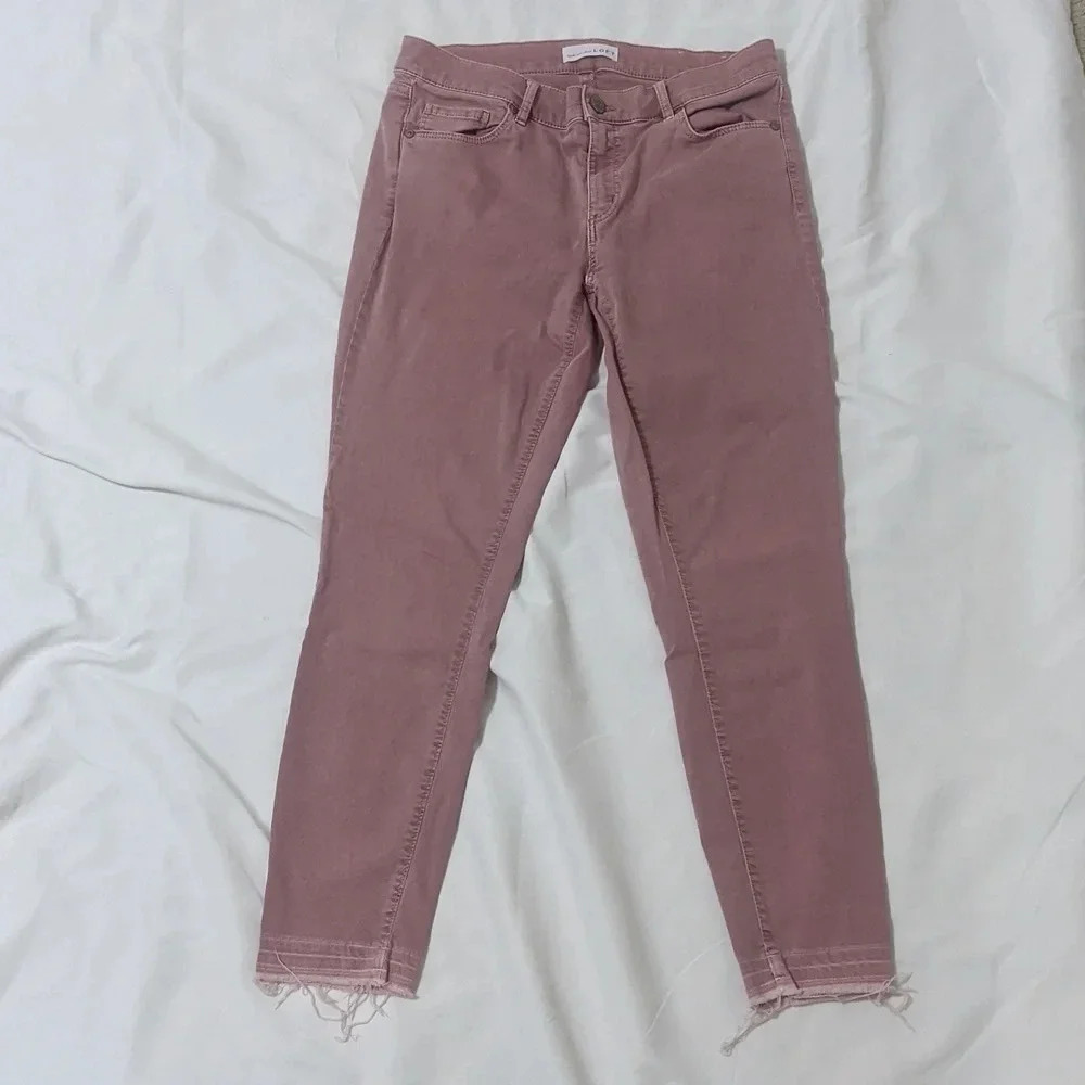LOFT Modern Skinny Jeans, Color Dusty Mauve, Size 28 - Picture 2 of 14